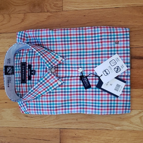 Crown & Ivy Button Front L/S Men's Dress Shirt size XL NWT - Picture 1 of 5